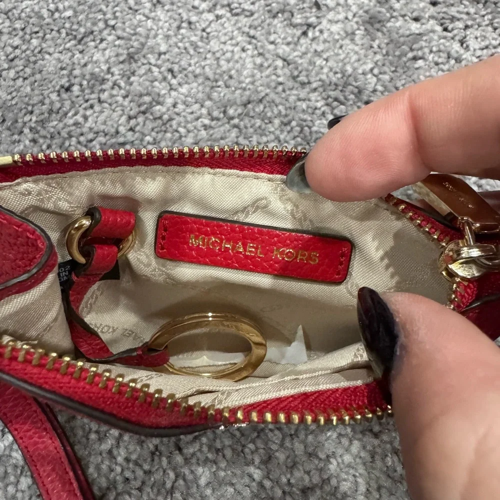 Michael Kors Red‎ Wristlet with Gold Accents - Picture 3 of 4